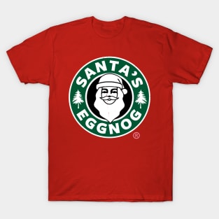 Santa's Eggnog Funny Holiday Christmas Winter Logo Parody T-Shirt